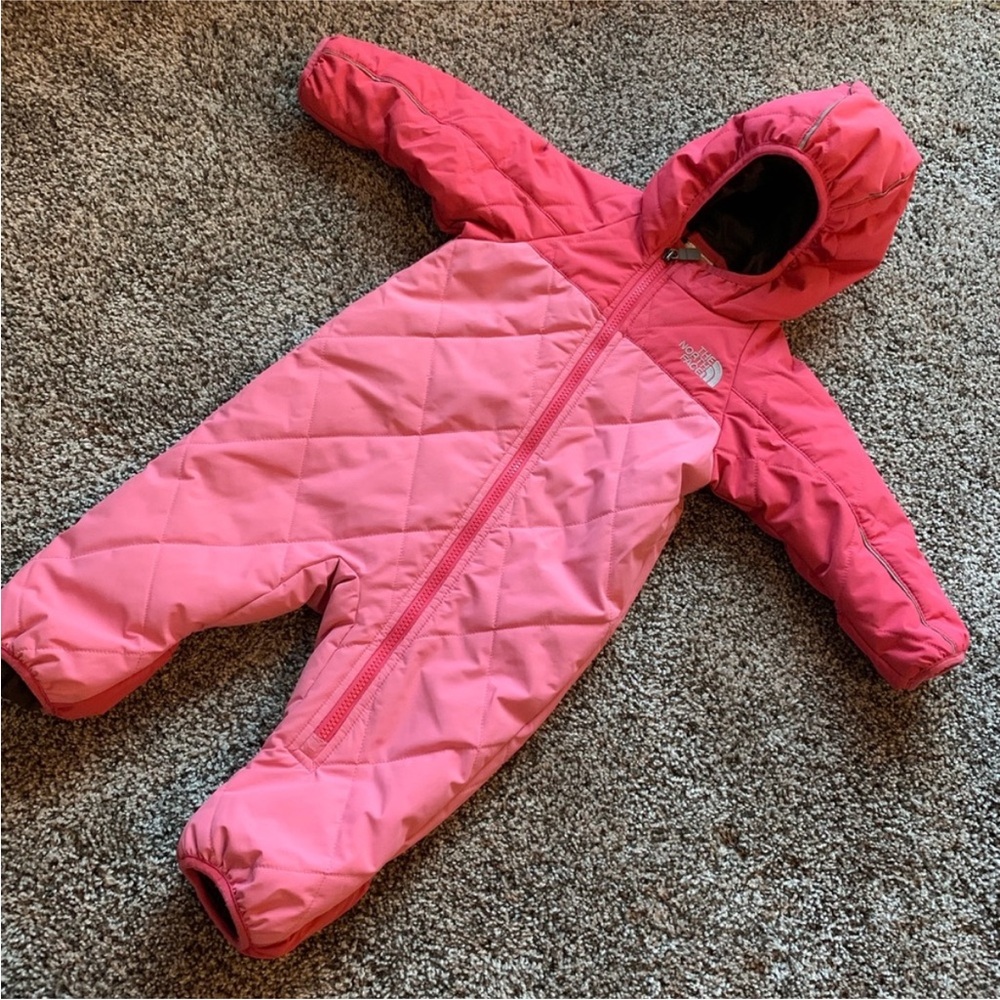 The North Face baby pink One Piece Snowsuit